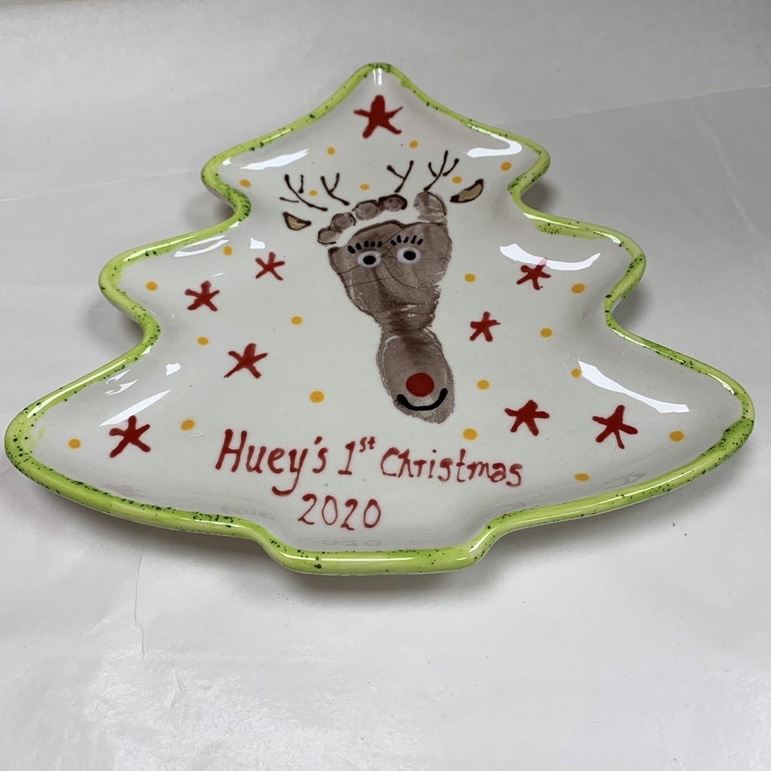 Cute Baby Prints for Christmas Treat Plates