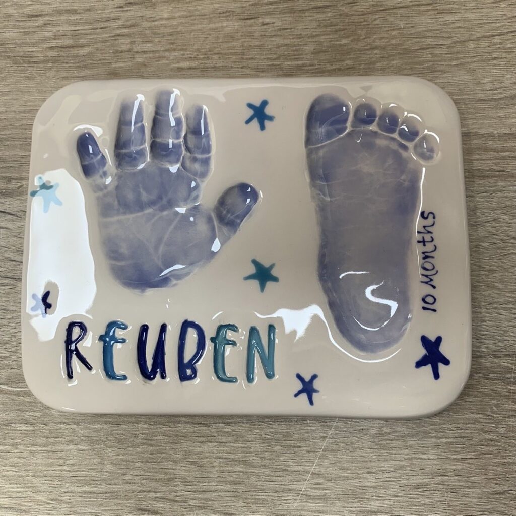 Clay imprint, baby keepsake